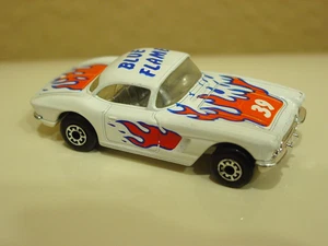 1962  Corvette Coupe Orange Flames  Original Model Matchbox - Picture 1 of 2