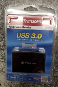 Transcend RDF8K Card Reader CF / MicroSD / SDHC SDXC SD Card Slot + USB Cable - Picture 1 of 17