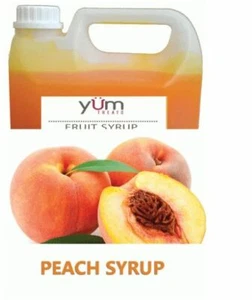 Jarabe de calidad premium de té de burbujas de melocotón - 5 kg bebida boba batido Slushie - Imagen 1 de 3