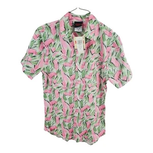 Stranger Things Hopper Shirt Button-Up Short Sleeve Size XS Hot Topic NWT - Picture 1 of 7