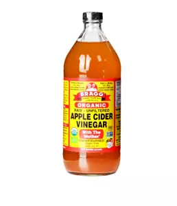 BRAGG Organic Apple Cider Vinegar w/h The Mother Raw Unfiltered 32floz 946ml - Picture 1 of 2