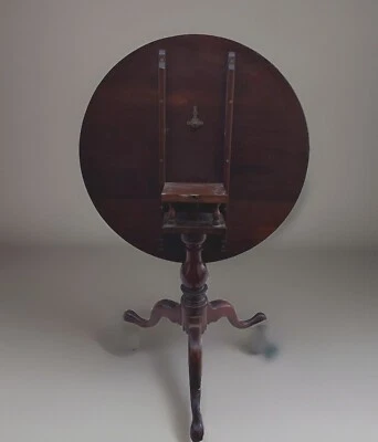 Antique American Mahogany Birdcage Tilt Top Table C 1750 - Image 1 of 4