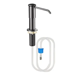 Easy Install 360°Sink Soap Dispenser Steel Kitchen Hands Liquid Pump Bottle Tube - Picture 1 of 11