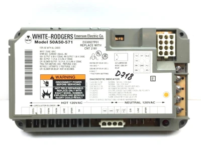 Placa de circuito de control de horno White Rodgers D330927P01 modelo 50A50-571 usada D718 Foto 1 de 4