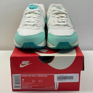 GEBRAUCHT - Nike Damen Air Max 1 ESSENTIAL 599820-113 weiß Artisan blaugrün Retro Gr. 7 - Bild 1 von 24