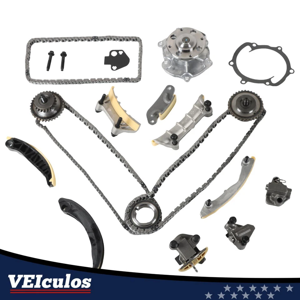 Timing Chain Kit Water Pump Set For 07-2011 Cadillac STS 11-2015 GMC Acadia 3.6L - Image 1 of 4