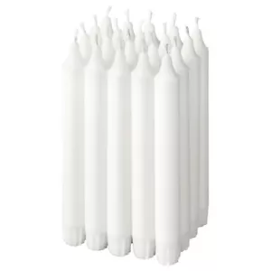 20x IKEA JUBLA  WHITE CANDLES  NON DRIP 19cm 6H NEW IN Box  - Picture 1 of 2