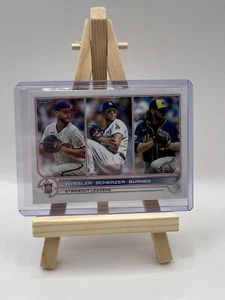 Topps 2022 Series 1 Baseball #127 Wheeler/Scherzer/Burns Strikeout Leaders - Picture 1 of 2