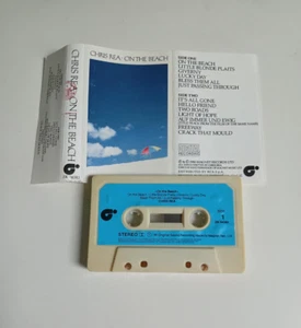 CHRIS REA ON THE BEACH CASSETTE TAPE 1986 PAPER LABEL MAGNET ITALY - Picture 1 of 1