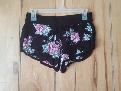 Derek Heart Mujer Pantalones Cortos Negro Floral Pantalones Cortos Talla S Foto 1 de 4