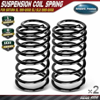 2x Rear Coil Spring Set for Saturn SL Sedan 91-02 SC Coupe 95-02 SW Wagon 93-01 - Image 1 of 4