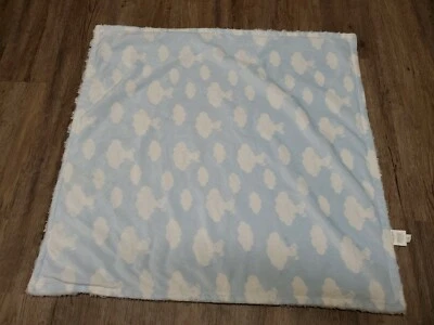 Blankets & and  Beyond Blue Puppy Dog on Cloud Blanket white BABY lovey 29x29 #1 - Image 1 of 3