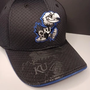 New Era 39Thirty Youth Hat Cap Kansas Jayhawks Black Fitted Child Youth New - Picture 1 of 12