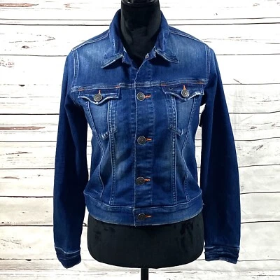 Chaqueta vaquera True Religion para mujer denim azul camionero talla pequeña S/P Foto 1 de 4