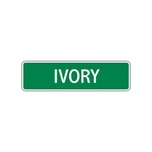 Ivory Girls Name Letter Printed Label Wall Art Decor Novelty Aluminum Metal Sign - Picture 1 of 5