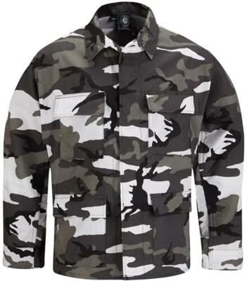 NEW TRU-SPEC BDU Woodland BLACK & WHITE Urban Camouflage Jacket  ALL SIZES - Image 1 of 4