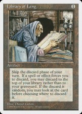 1X Library of Leng - Fourth Edition - MP MTG CARD