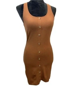 Divided H&M BodyCon Brown Mini Halter Dress Size S ECU - Picture 1 of 6