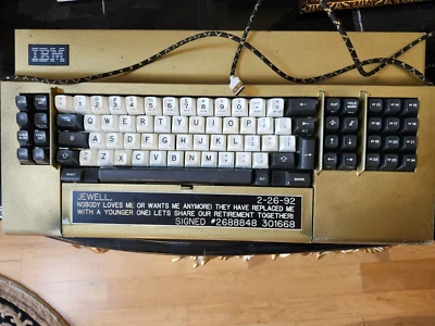 1977 Canada IBM 3278 Beam Spring 87key Metal Gold Keyboard Extremely RARE - Image 1 of 4