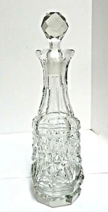 Antique Cut Glass Cruet w/Crystal Stopper 8oz 8 1/2" High - Bild 1 von 8