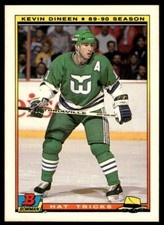 1990-91 Bowman Hat Tricks Kevin Dineen Hartford Whalers #7