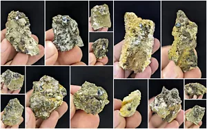 Cristallo di anatasi naturale su matrice lotto esemplari da Kharan Pakistan 1,1 kg 14 pezzi - Foto 1 di 15