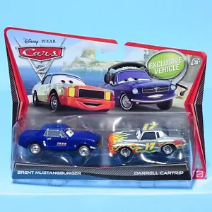 Disney Pixar Cars 2 Darrell Cartrip Brent Mustangburger 2 Pack (2010) Diecast - Picture 1 of 4