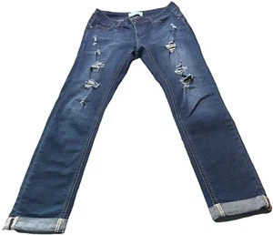 WAX Jeans Butt I Love You Womans Size 5 Distressed Slim Fit Stretchy Skinny Leg - Picture 1 of 11
