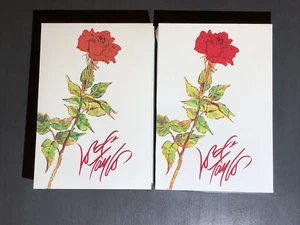 Vintage Lord & Taylor Department Store | 2 Lot Red Rose Gift Box | 9-1/2" x 14" - Picture 1 of 9