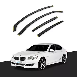 BMW 5 Series F10 2010-2017 4 Door Saloon Wind Deflectors 4pc Tinted - Picture 1 of 10