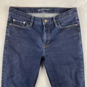 Banana Republic Jeans Mens 32x30 Blue Legacy Slim Straight Dark Wash Denim - Picture 1 of 11