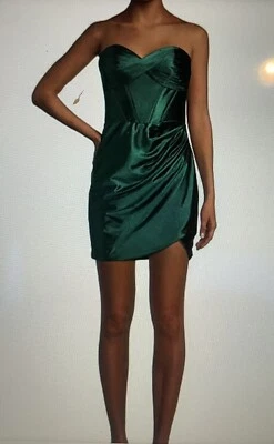 GB Juniors Emerald Green Strapless Formal Dress - Image 1 of 4