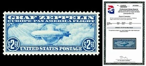 Scott C15 1930 $2.60 Graf Zeppelin Airmail Mint Graded VF-XF 85 NH with PSE CERT - Picture 1 of 3