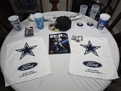 Lot-Dallas Cowboys SWAG Souvenirs Cooler Poker Coin Commemorative Koozie Towels - Image 1 of 4