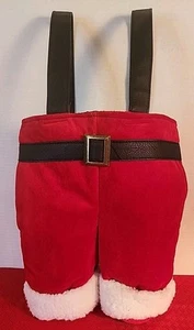 Pottery Barn Santa Claus Dual (2) Bottle Wine Tote Crazy Cool - Picture 1 of 9