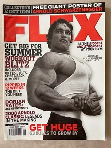 FLEX Bodybuilding Magazine June 2008 Cover Arnold Schwarzenegger Mr Olympia - Imagen 1 de 4