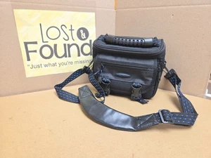 Samsonite Camera Bag Black Blue Nylon Carry Travel Case with Strap *SEE PICS  - Picture 1 of 16