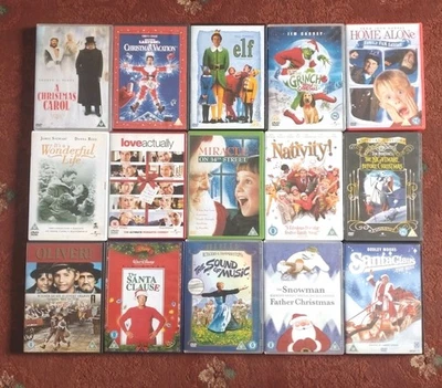15 Christmas DVD Job Lot Bundle, Scrooge, Santa Clause, Wonderful Life, Elf - Image 1 of 4