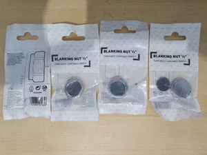 Plumbsure 1/2"" Cromado Latón Roscado Tapa Blanking Stop Paquete de 4 - Imagen 1 de 1