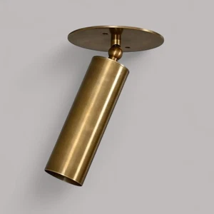 Brass Wall Light, Adjustable Angle Ceiling Vintage Brass Ceiling Spotlight - Picture 1 of 8