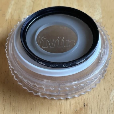 Vintage Vivitar VCM ND-3 Neutral Density 55mm Camera Lens Filter USA - Image 1 of 3