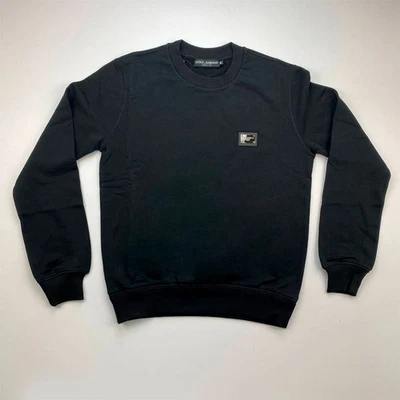 Dolce & Gabbana Essentials Logo Placa Sudadera Hombres Color Negro Talla L/IT 50 Foto 1 de 4