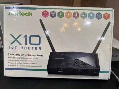 ASRock X10 AC1300 2-in-1 IoT Wireless Router Wi-Fi *New* - Image 1 of 4