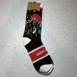 Calze donna Jack+ Sage Venture Out marrone panna rosso elasticizzato montagna taglia unica - Foto 1 di 7