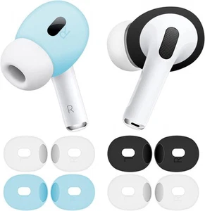 Fit in Case für AirPods Pro 2. Ultradünne Ohrstöpsel Weiß Schwarz Blau - Bild 1 von 4