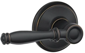 Schlage F10 BIR 716 Durchgangstürhebel Set nicht verriegelnd - gealterte Bronze - Bild 1 von 8