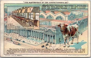 1909 HUYLER'S CANDY Advertising Postcard "Masterpiece of the Confectioner's Art" - Picture 1 of 2