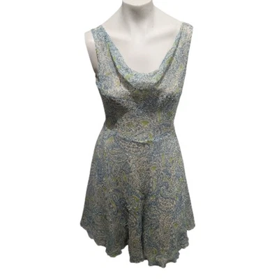 Vestido midi de seda con cuentas de lapislázuli cuello capucha para mujer talla mediana hada boho etéreo Foto 1 de 4