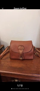 Vintage Dooney & Bourke Saddle Tan Essex Bag Crossbody Adjustable - Picture 1 of 11