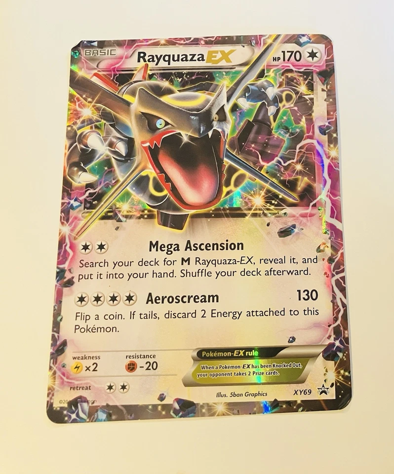 Pokémon TCG Rayquaza EX XY69 Jumbo Holo Card Promo 2015 - Image 1 of 4